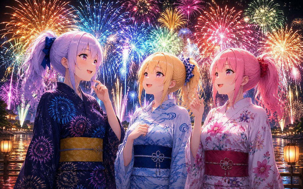 花火大会と屋台