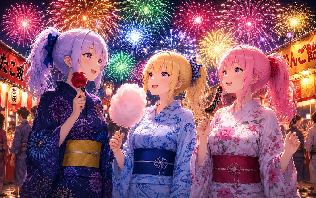 花火大会と屋台