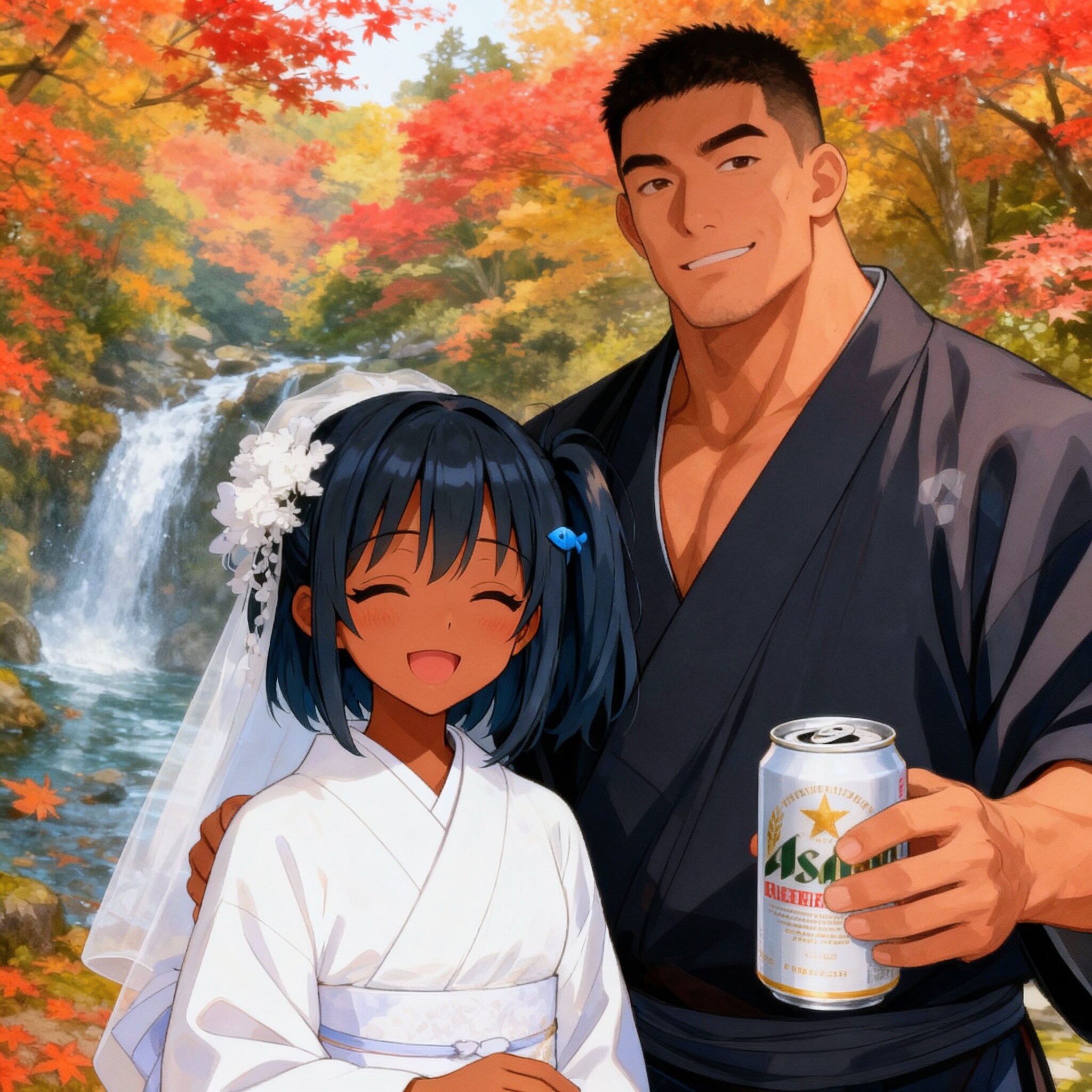 (雑コラ)こなつちゃんの結婚式 | の人気AIイラスト・グラビア