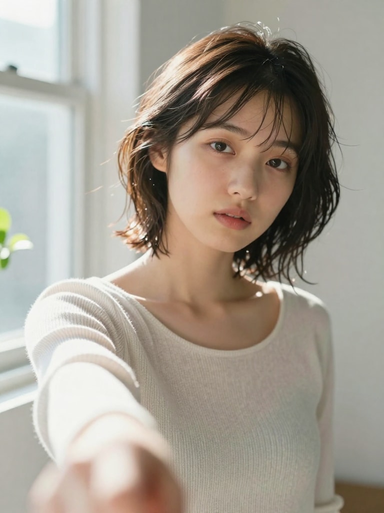 寝起きの清楚彼女