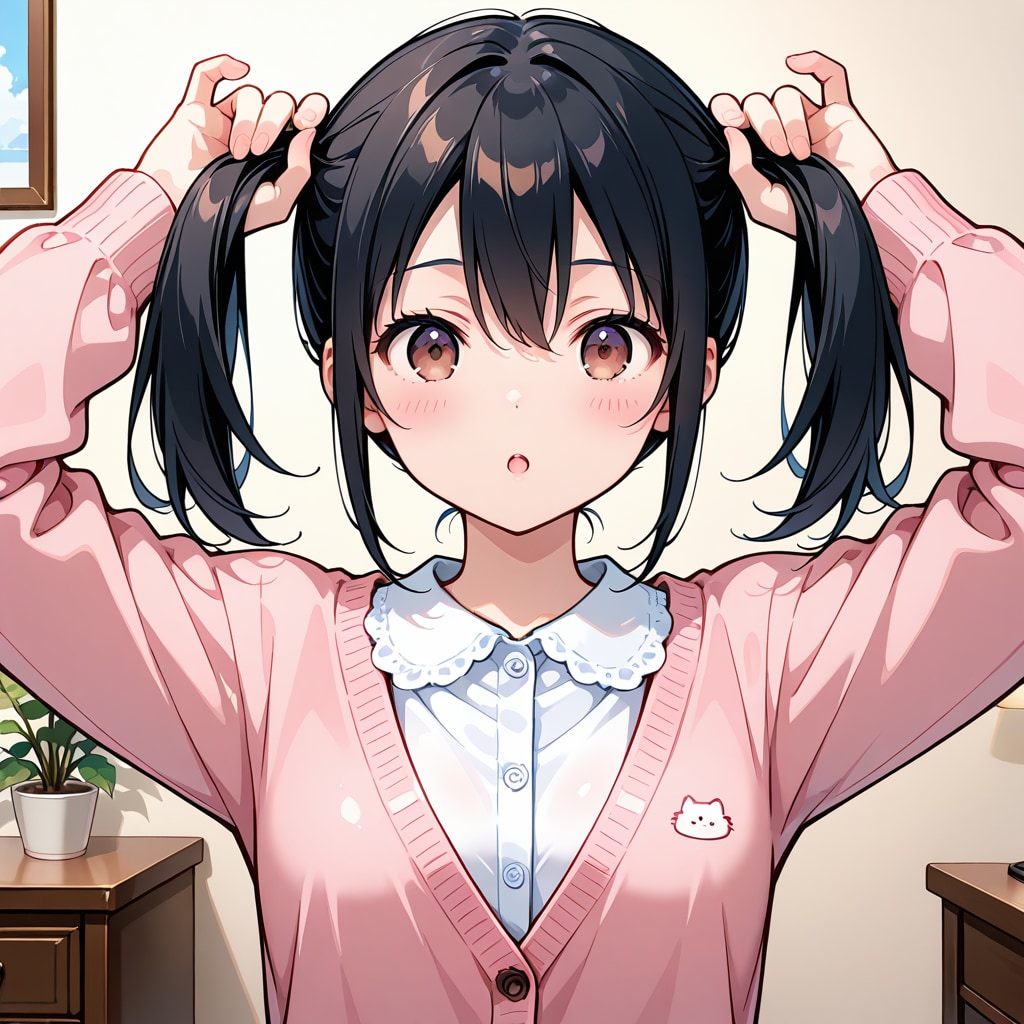 楓ちゃんの手ツインテ | の人気AIイラスト・グラビア