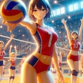 バレーボール女子1(ImageCreator) 9枚目