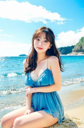 海辺の美女