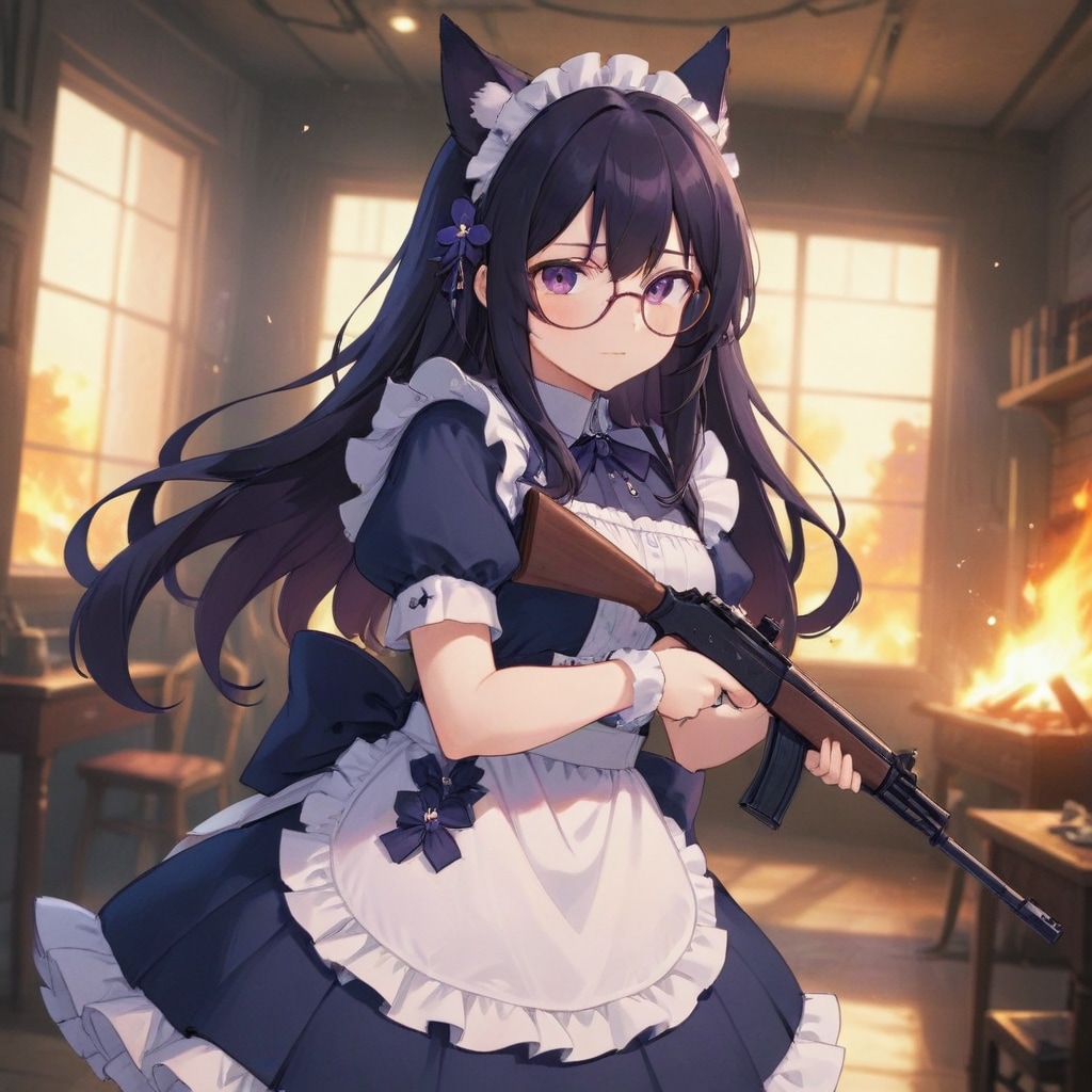 ケモ耳メガネの傭兵メイド