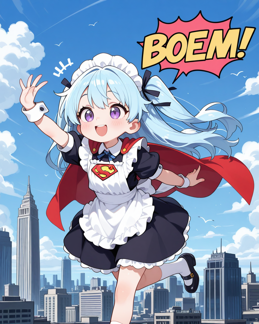 [がぞうどうぞ]　鳥だ！！飛行機だっ！！いや、スーパーメイドだぁ！！