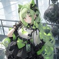ライトグリーンなサイバーパンク魔法少女 6枚目