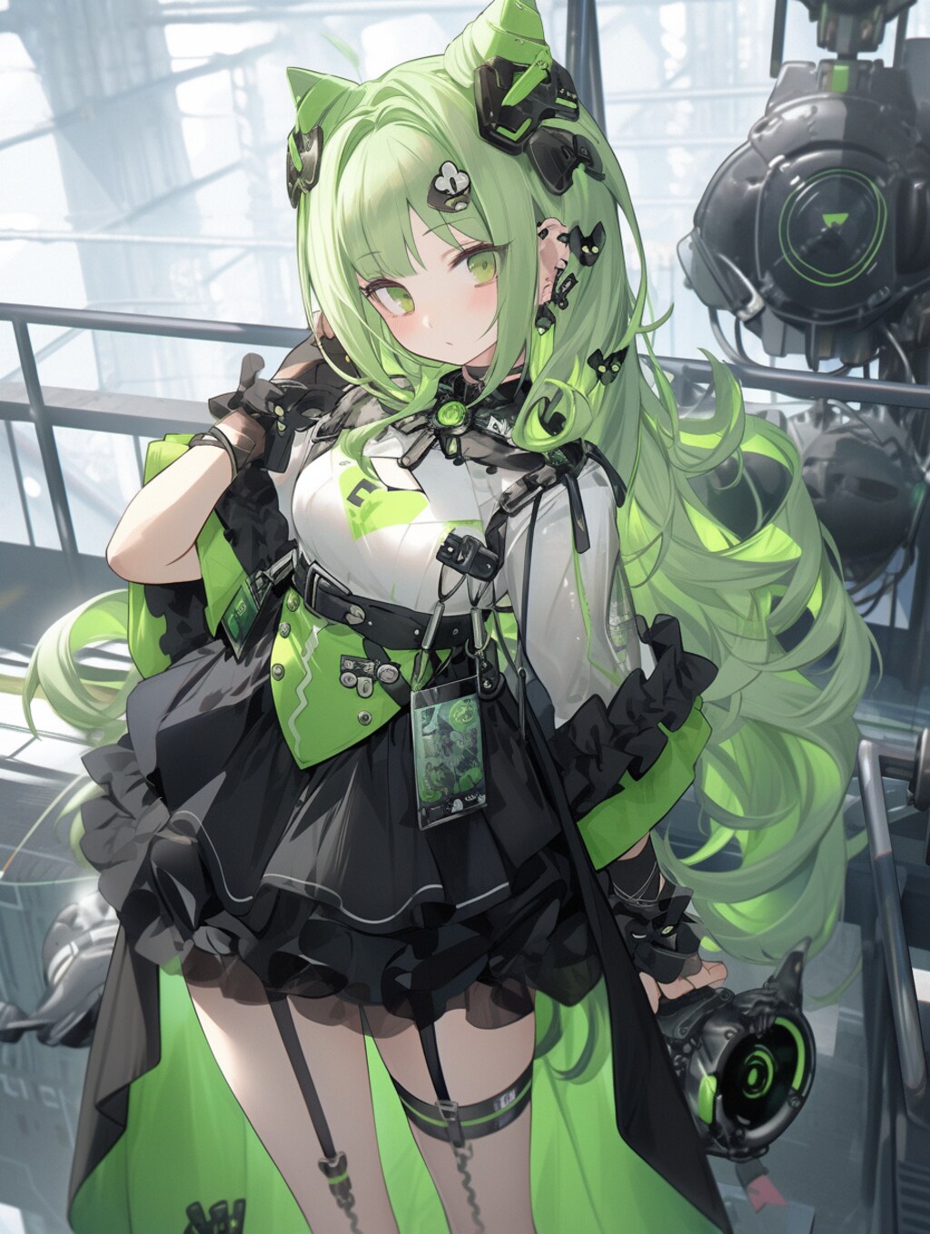 ライトグリーンなサイバーパンク魔法少女