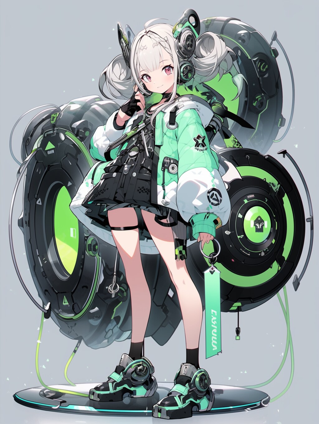 ライトグリーンなサイバーパンク魔法少女