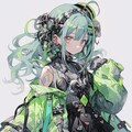ライトグリーンなサイバーパンク魔法少女 3枚目