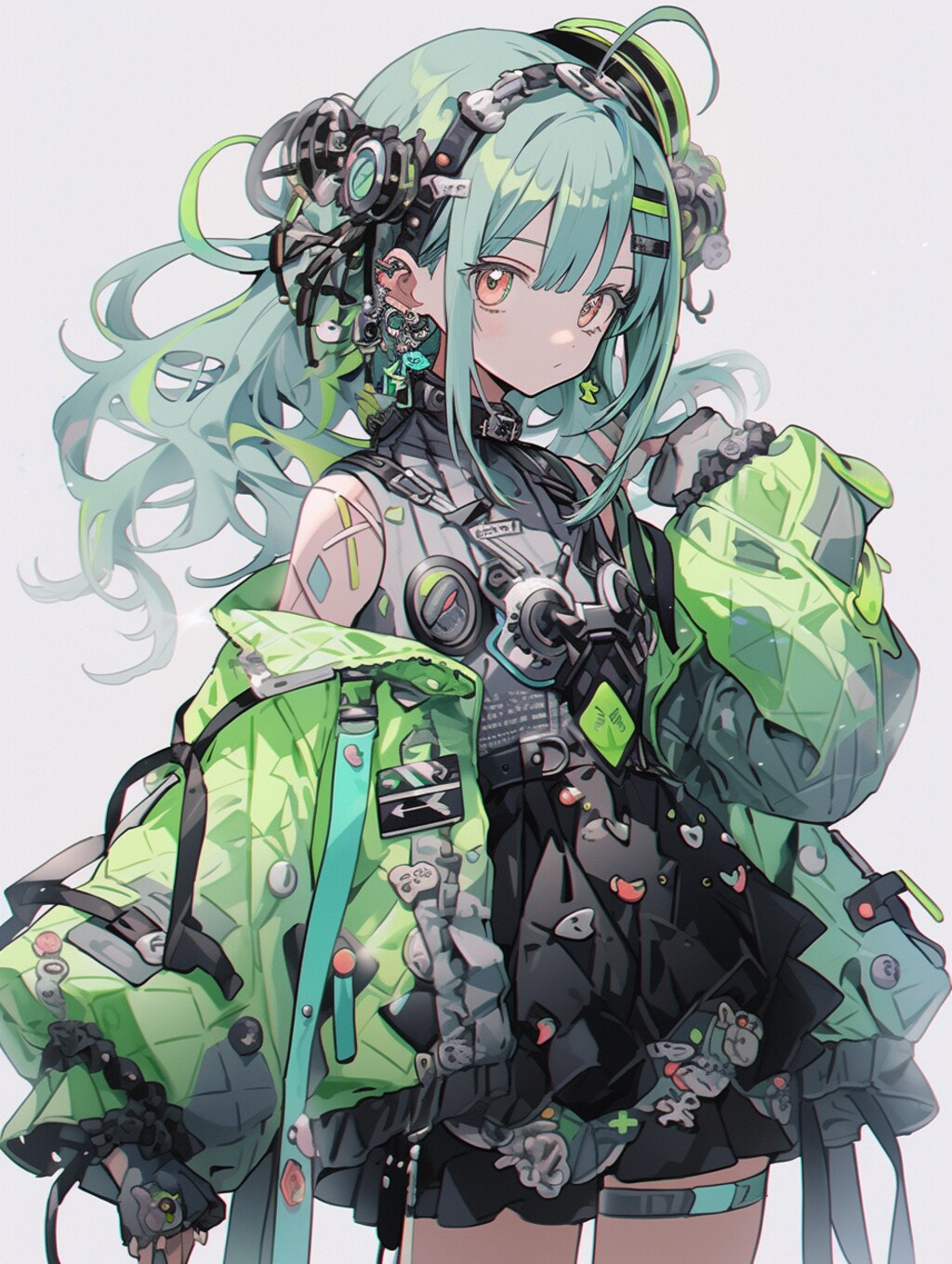 ライトグリーンなサイバーパンク魔法少女