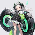 ライトグリーンなサイバーパンク魔法少女 9枚目