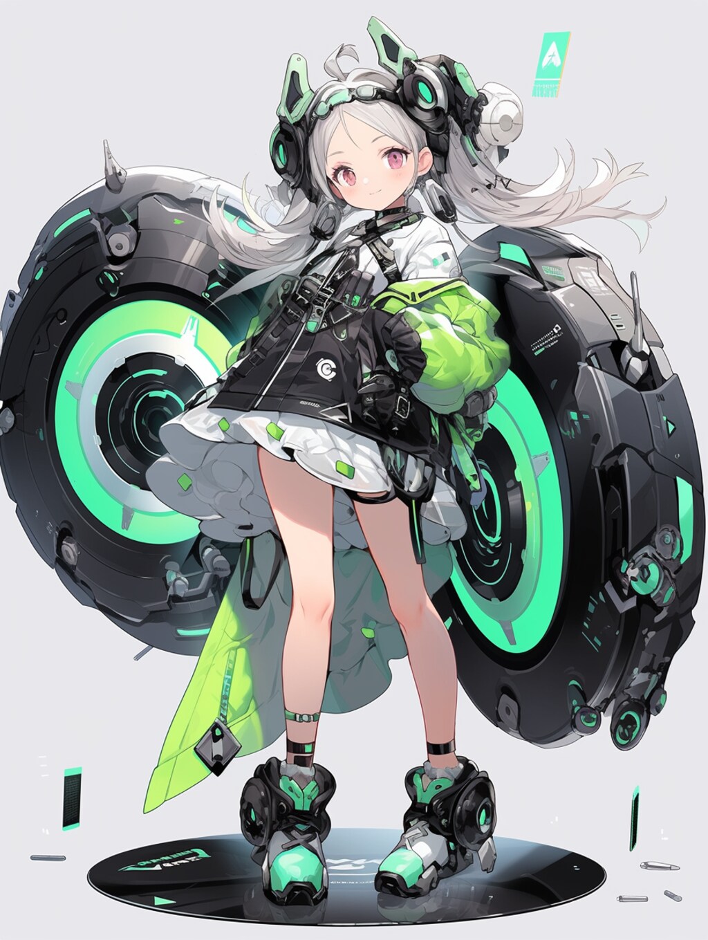 ライトグリーンなサイバーパンク魔法少女