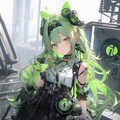 ライトグリーンなサイバーパンク魔法少女 5枚目