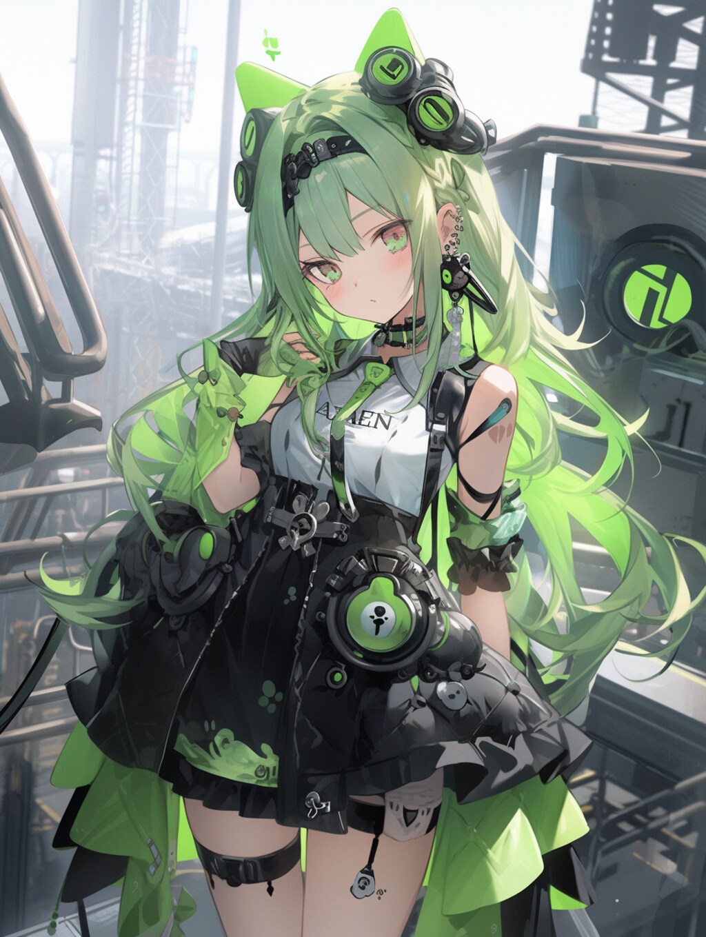 ライトグリーンなサイバーパンク魔法少女