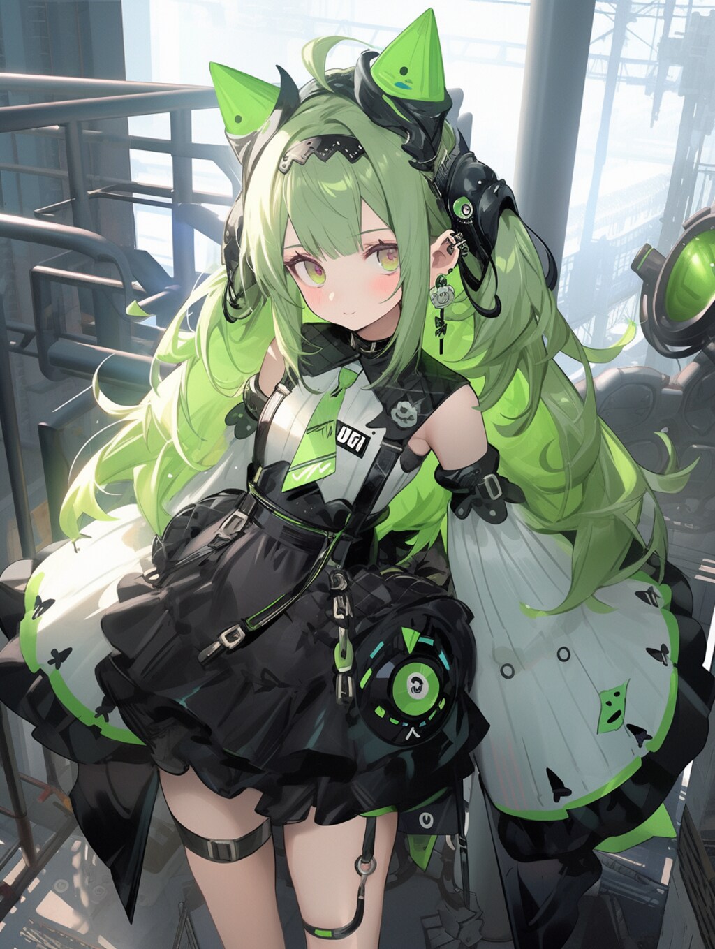 ライトグリーンなサイバーパンク魔法少女