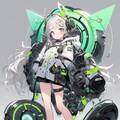 ライトグリーンなサイバーパンク魔法少女 11枚目