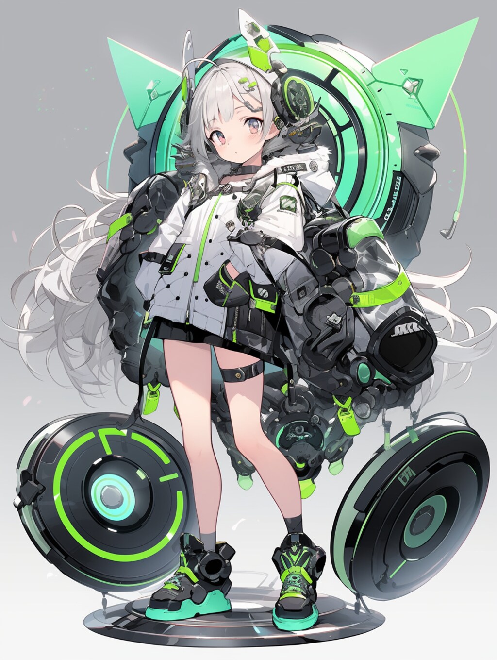 ライトグリーンなサイバーパンク魔法少女