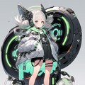 ライトグリーンなサイバーパンク魔法少女 2枚目