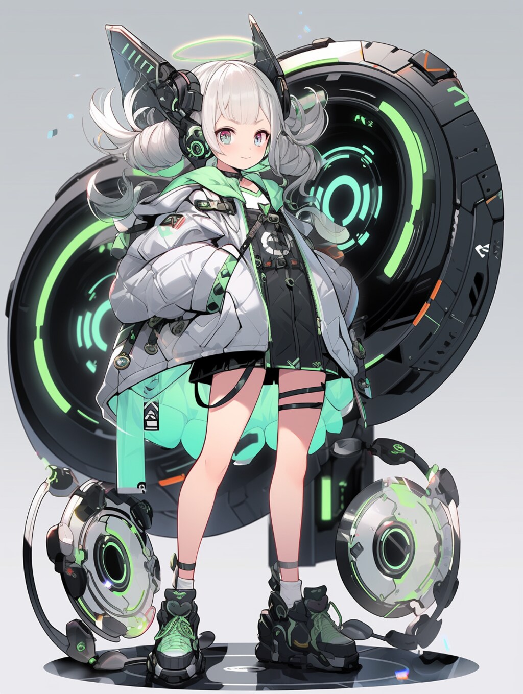 ライトグリーンなサイバーパンク魔法少女