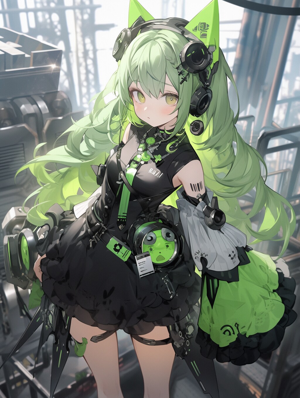 ライトグリーンなサイバーパンク魔法少女