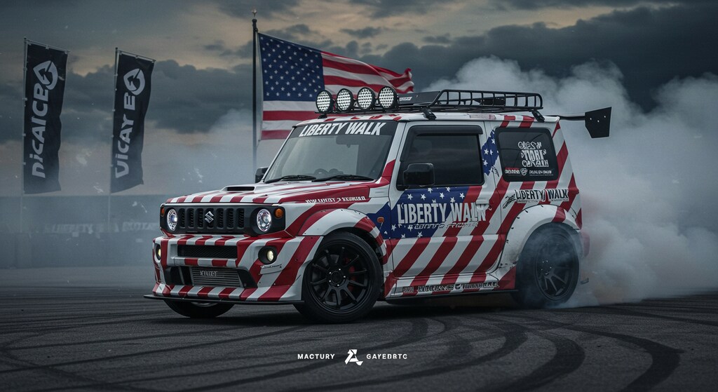 リバティーウォークジムニーのドリ車