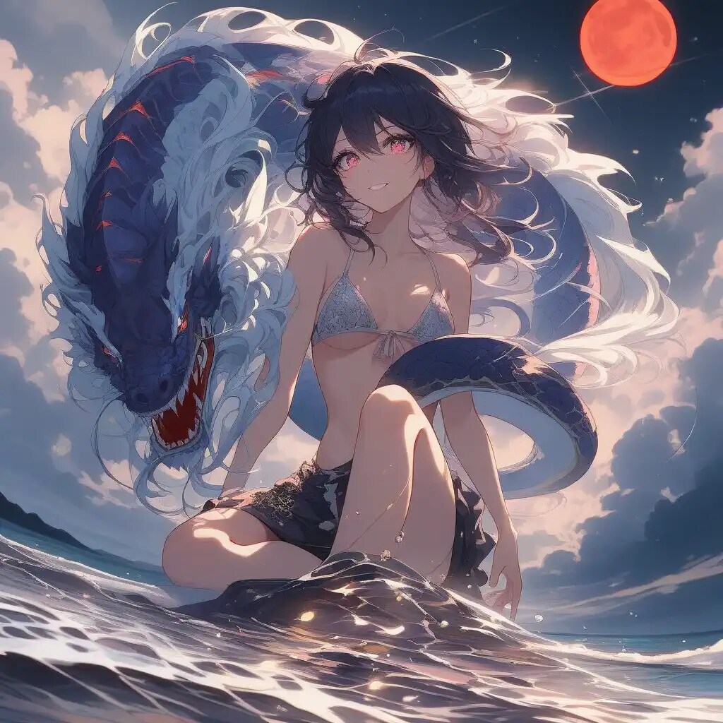 妖怪と砂浜