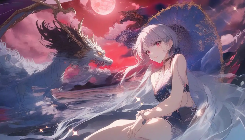 妖怪と砂浜