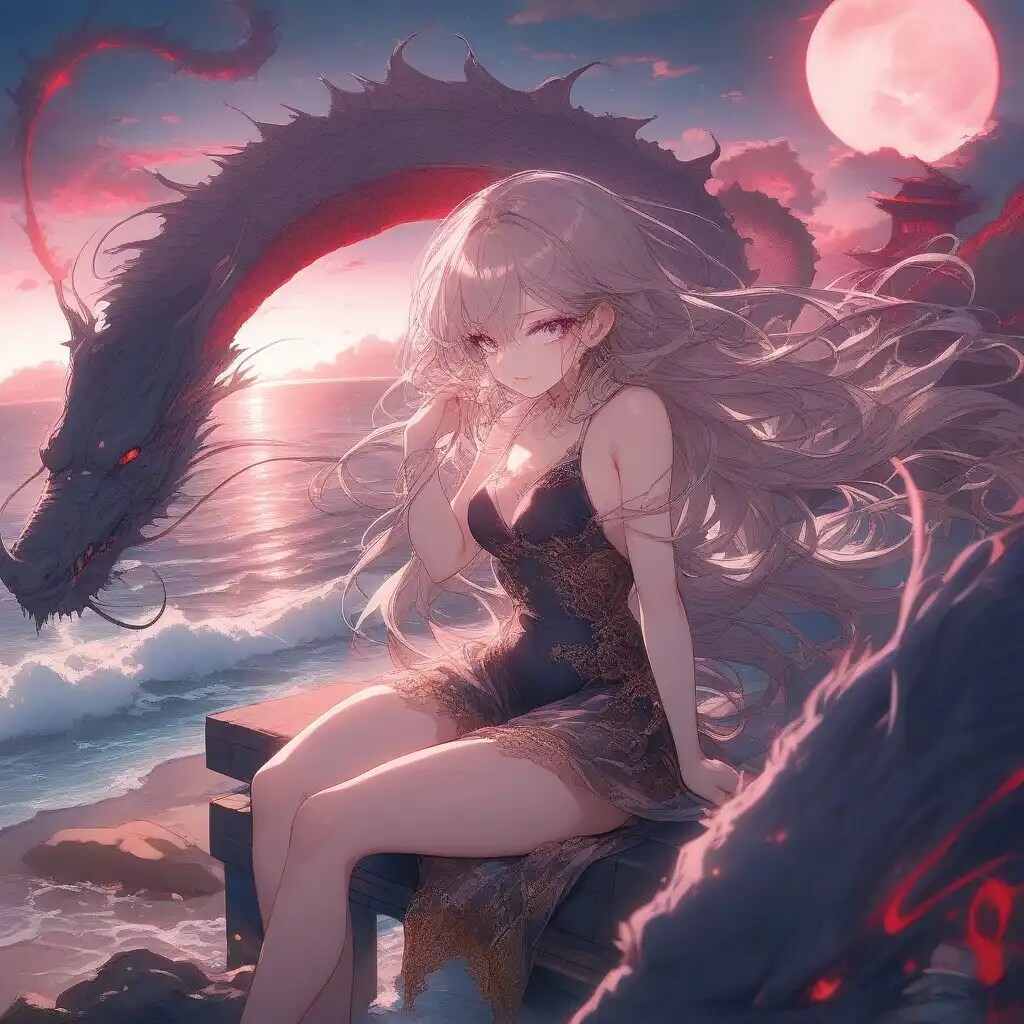 妖怪と砂浜