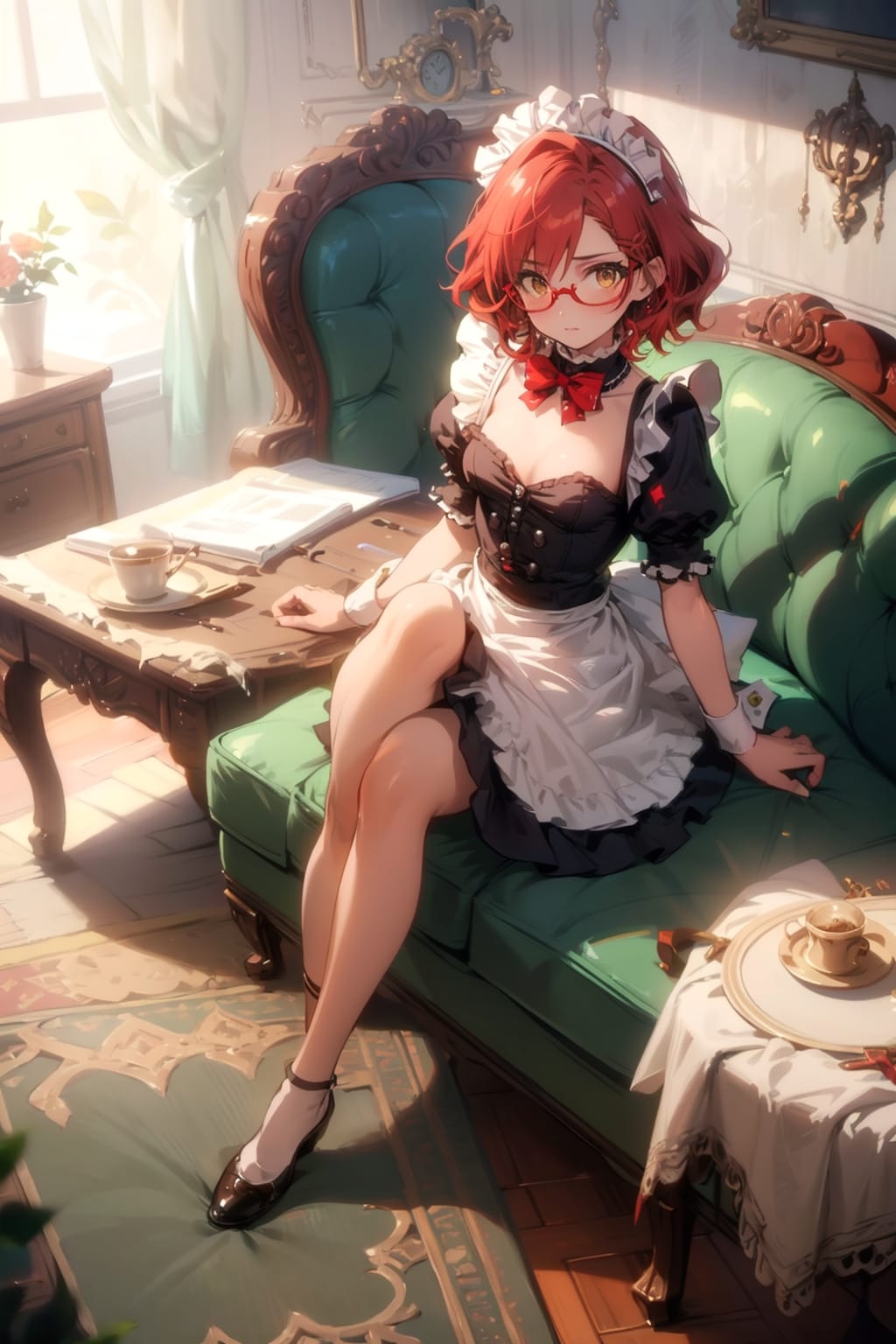 チュートリアルの眼鏡メイド | の人気AIイラスト・グラビア