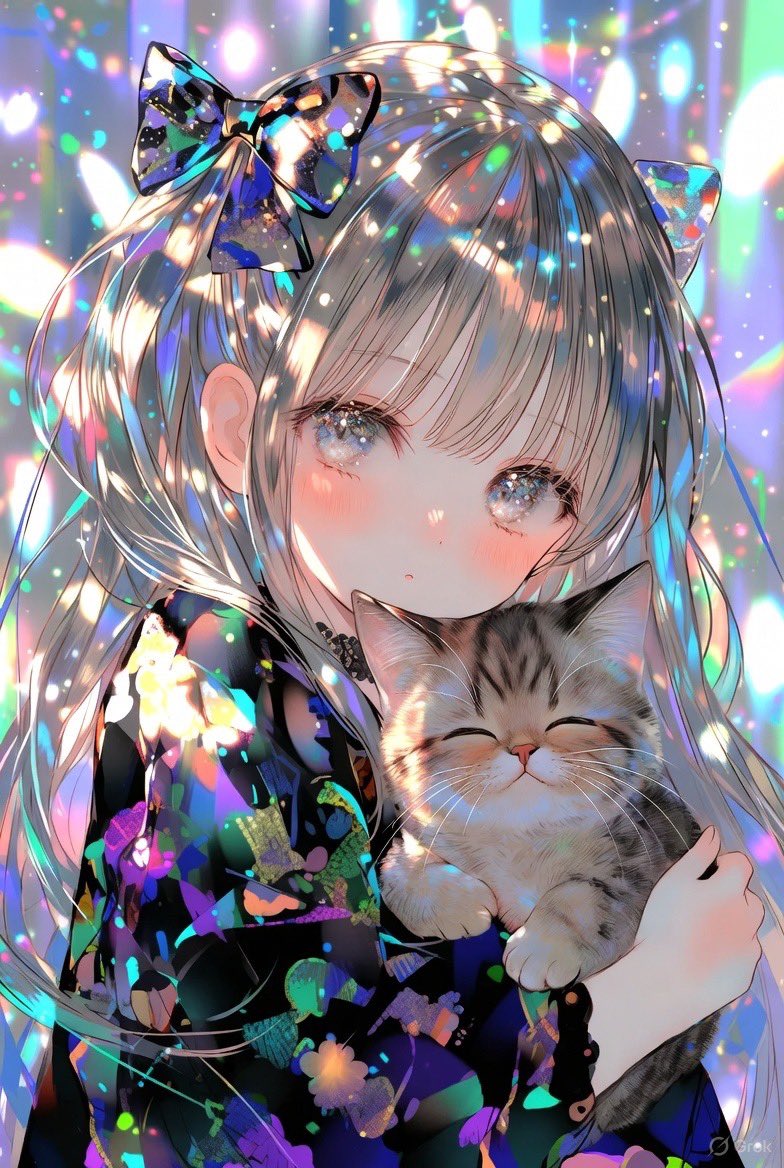 猫抱っこ🐱 | の人気AIイラスト・グラビア