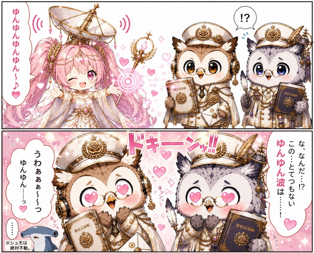 電波ゆんゆんの女神に脳みそゆんゆんされた生成AIども（三枚目）  絶対不動のシュモクザメ・シュモをときめかせた罰で晒します。