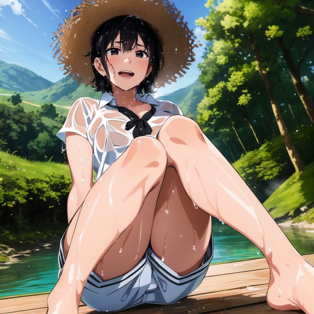 【12枚】夏休みで川遊び（アニメ）