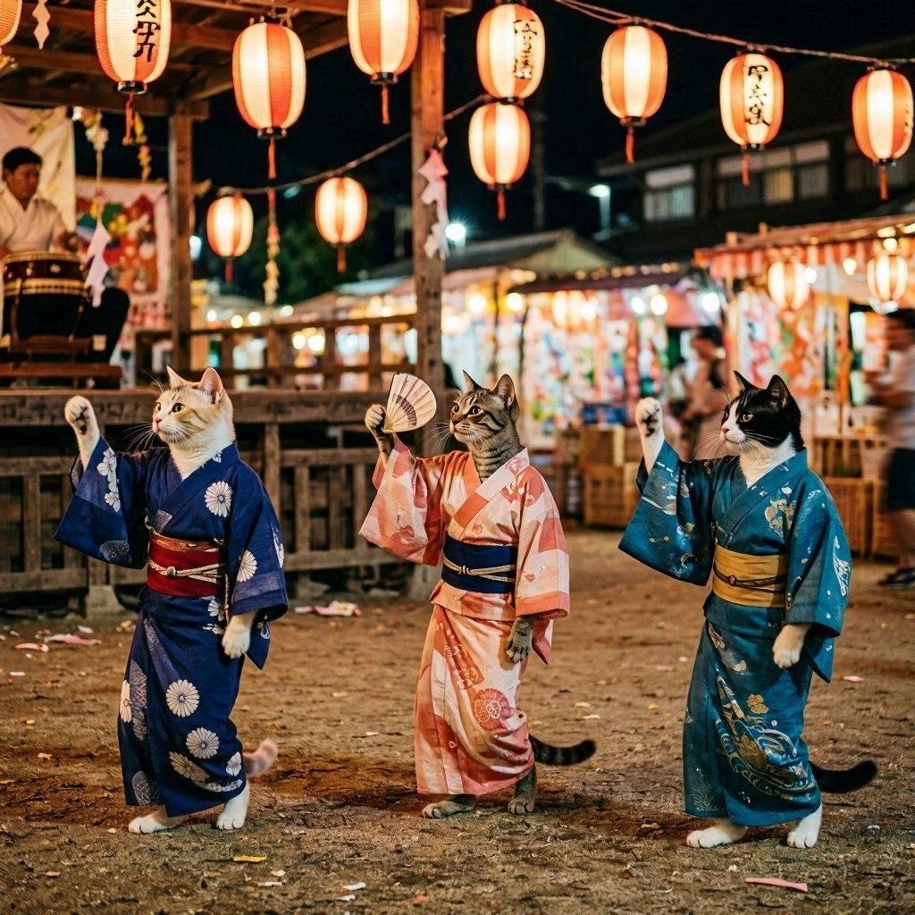 盆踊る猫
