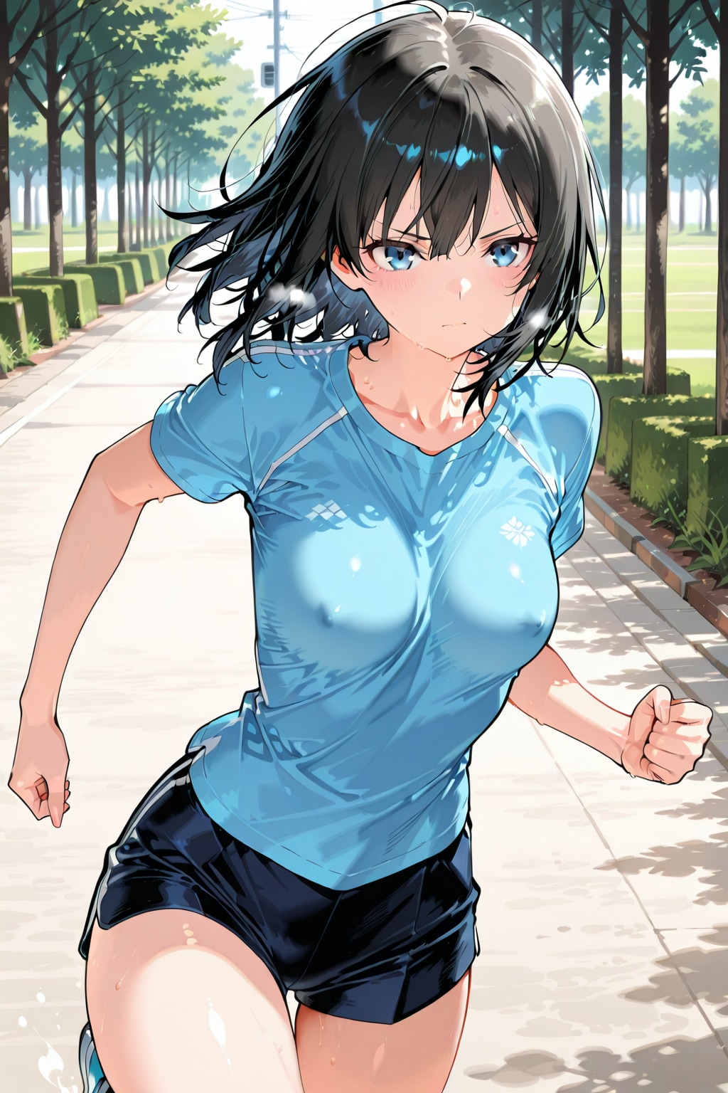 走り込み胸ポチ
