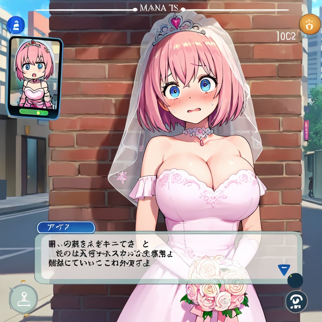 看板娘：マナ・テティス　街中の花嫁