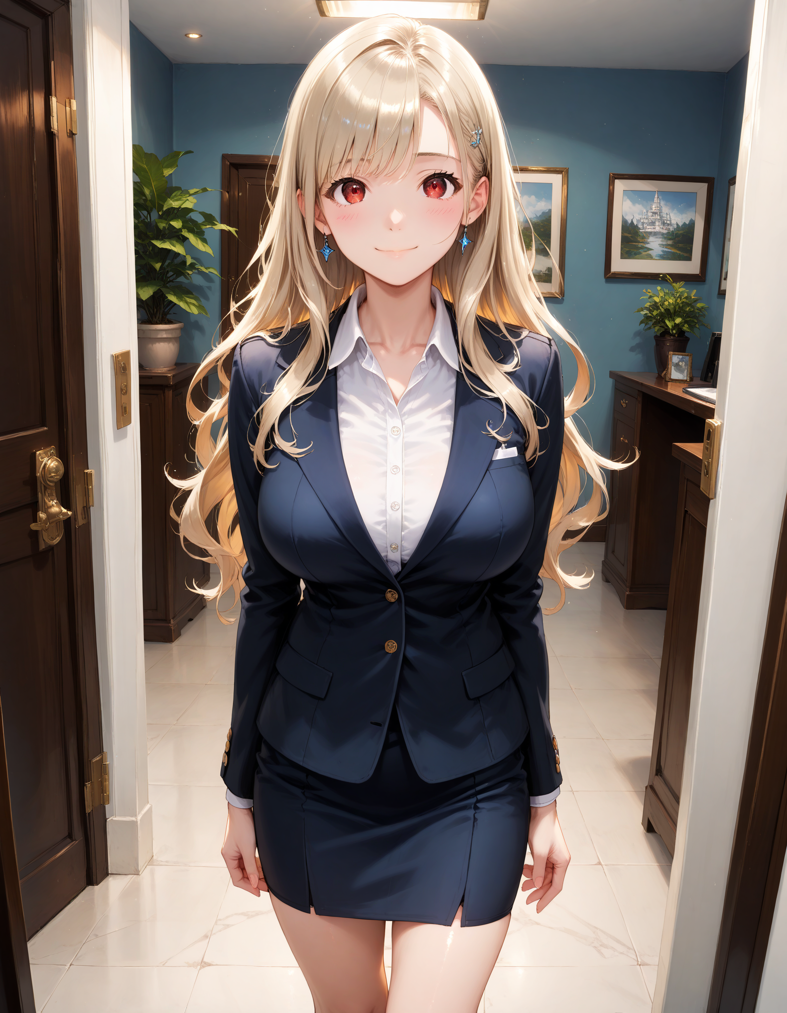 ブロンド ミニスカOL | の人気AIイラスト・グラビア