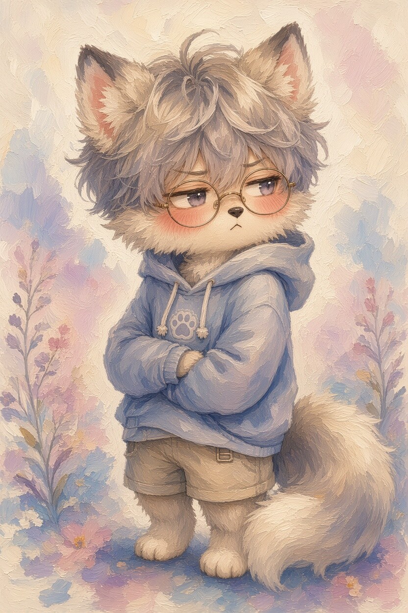 はずかしがりやさんのふわふわけものくん | の人気AIイラスト・グラビア