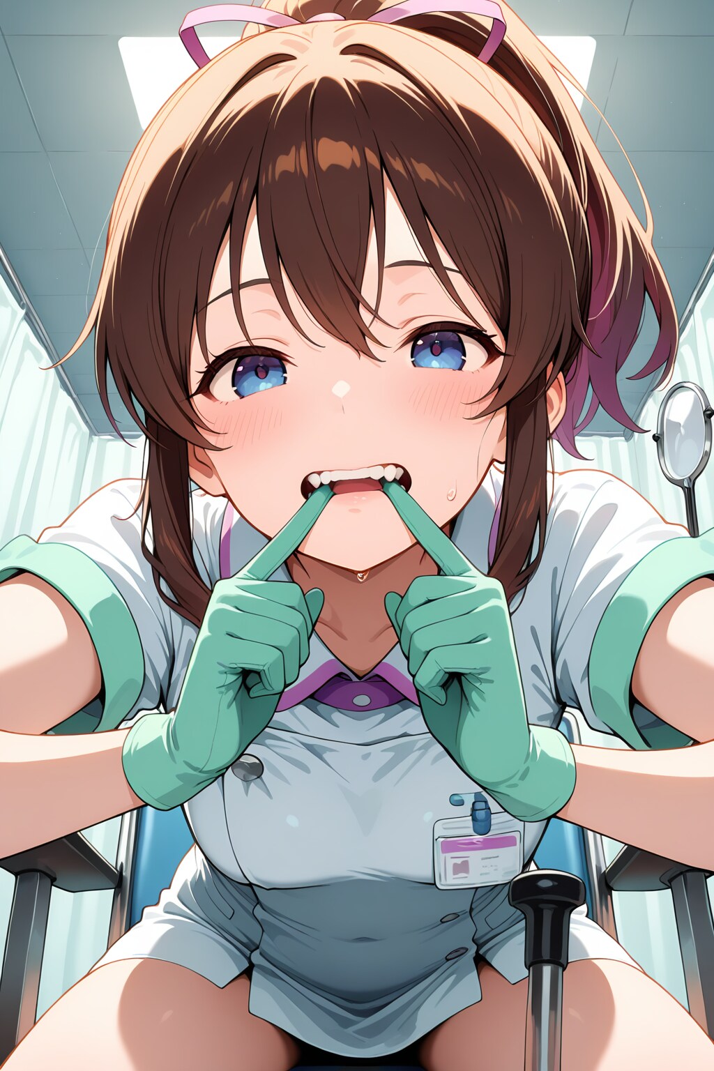 指導してくれる歯科衛生士さん
