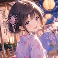 浴衣の彼女 2枚目