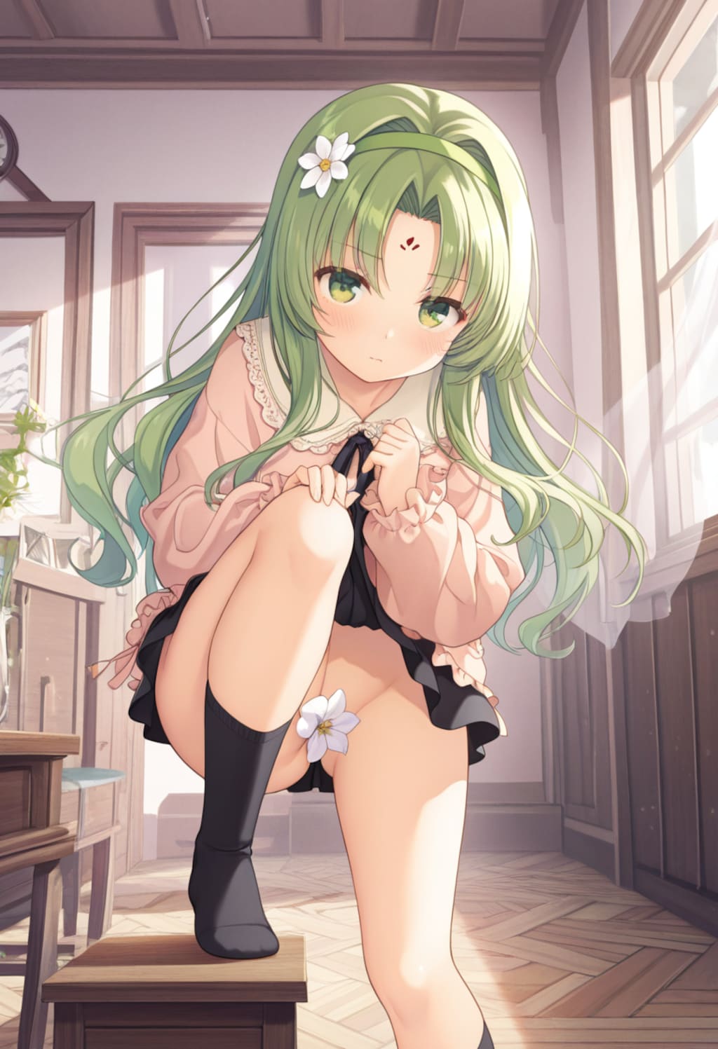 花で隠す