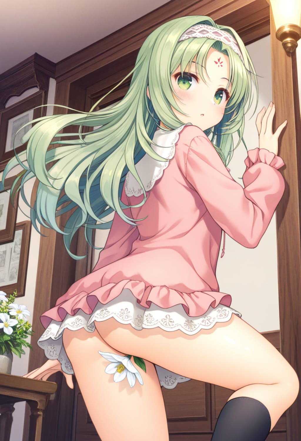 花で隠す