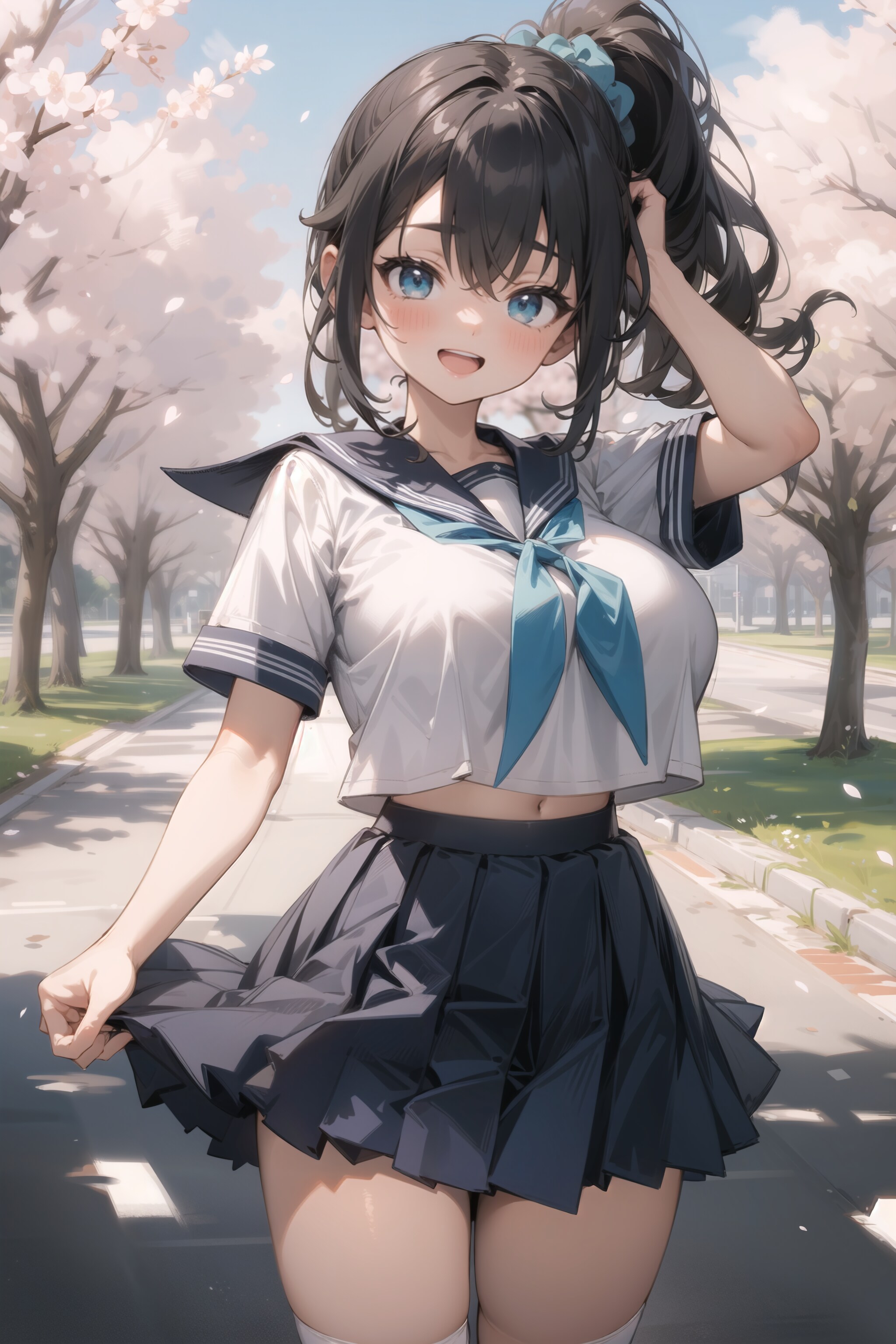 ポニテちゃんも夏服