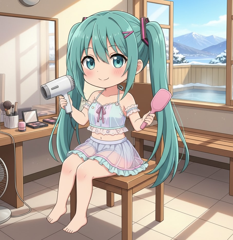 みどツイさん。髪のセット完了。chibi. | の人気AIイラスト・グラビア