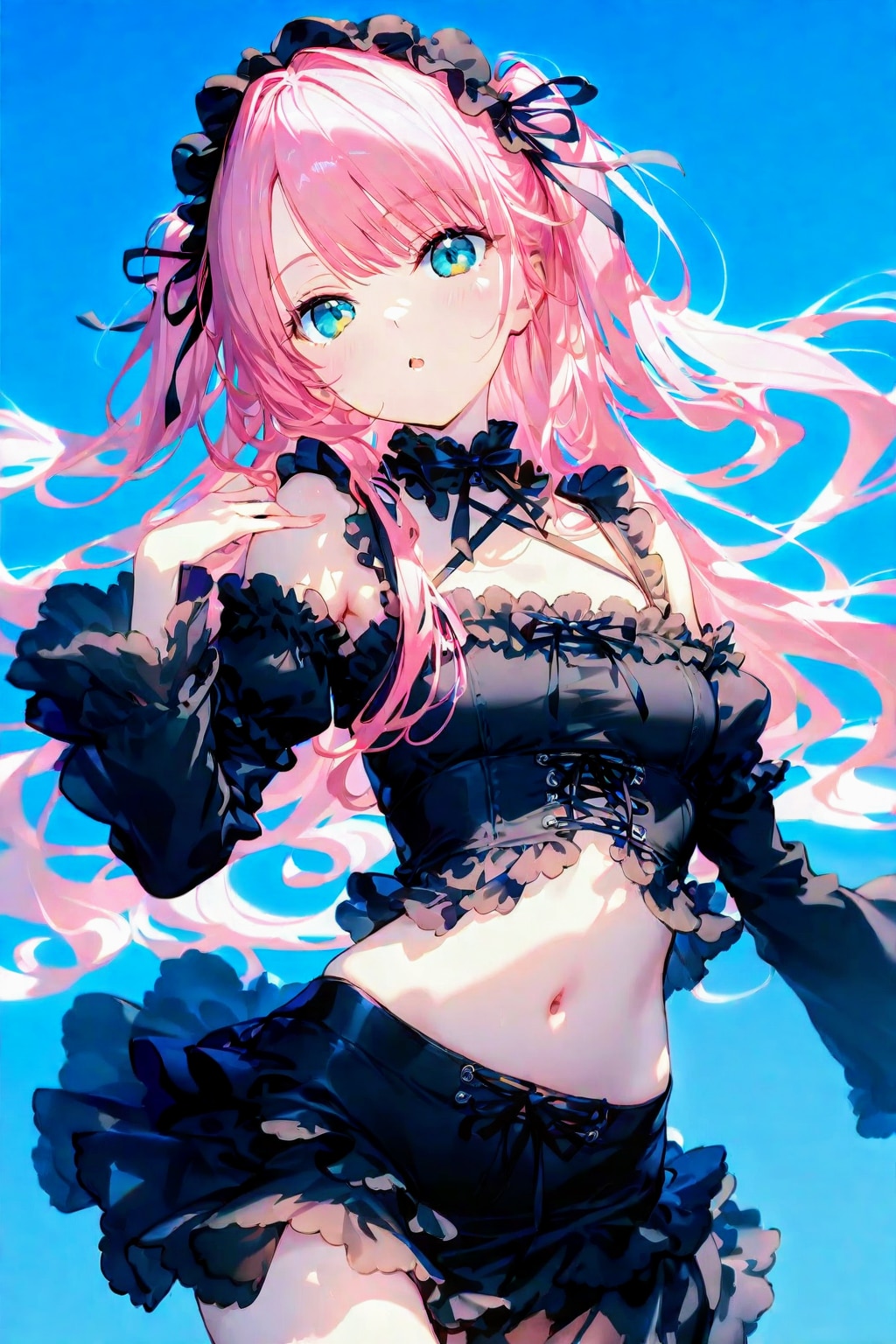 へそ出しゴスロリ　01