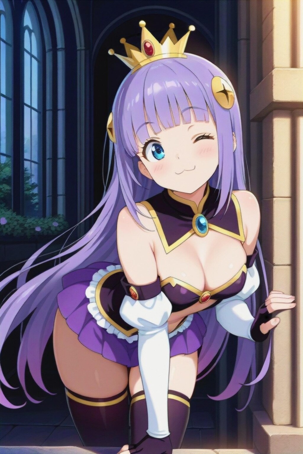 プリンセスの紫髪ちゃん