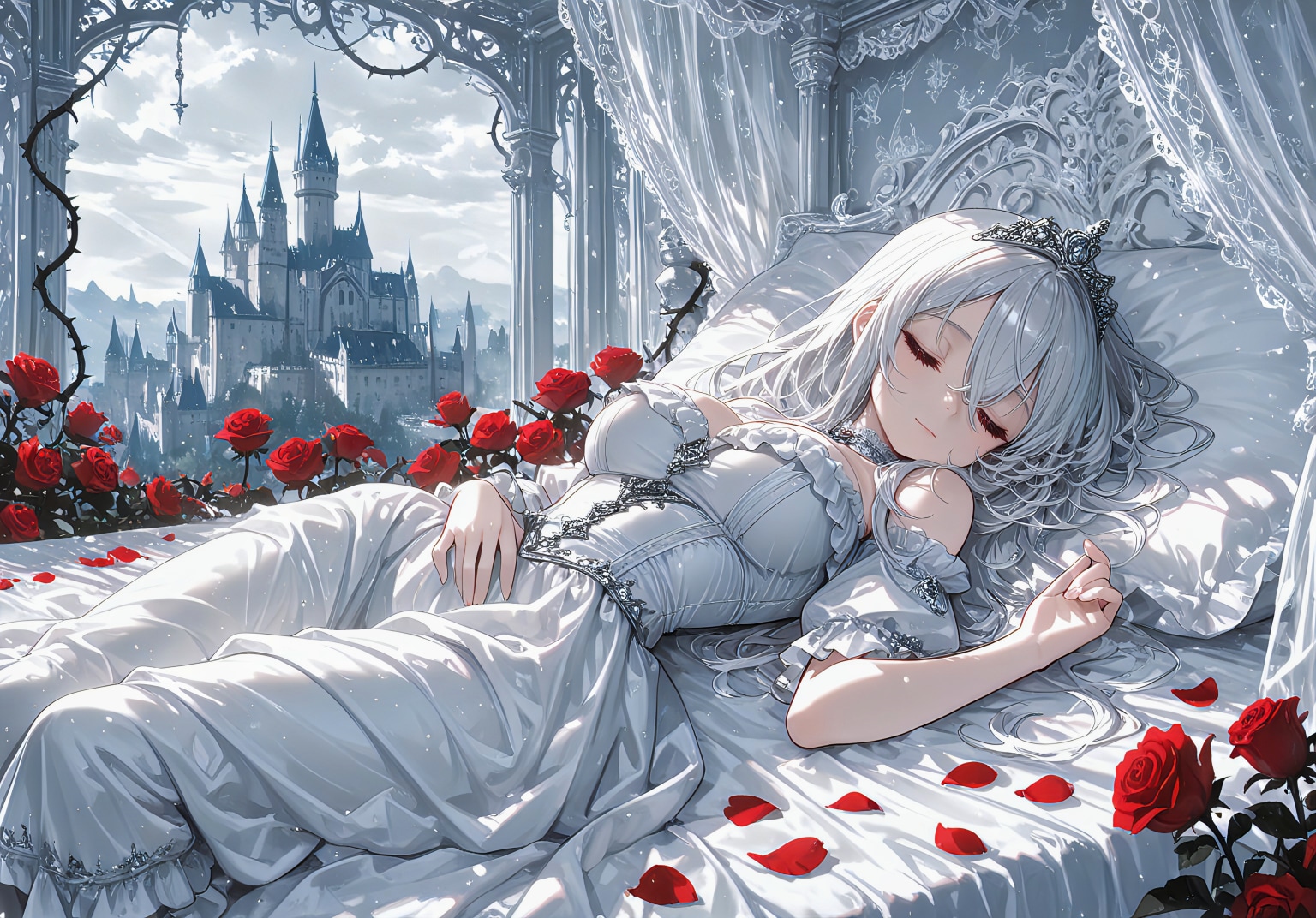 白銀の城に眠る姫
