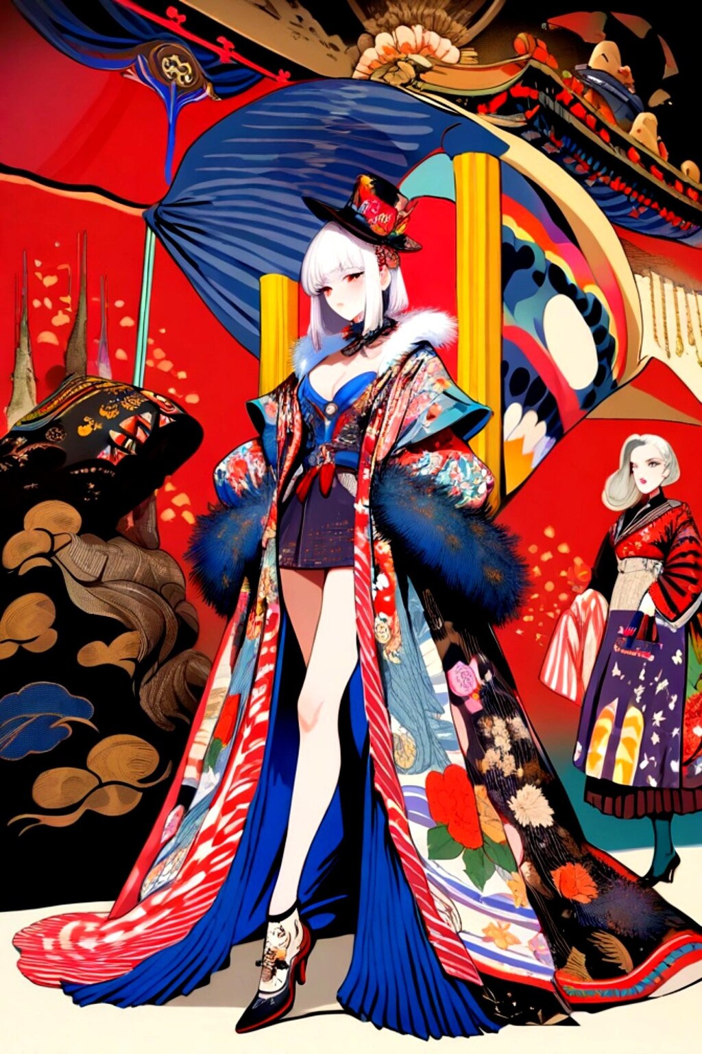 白髪ちゃんのファッションショー