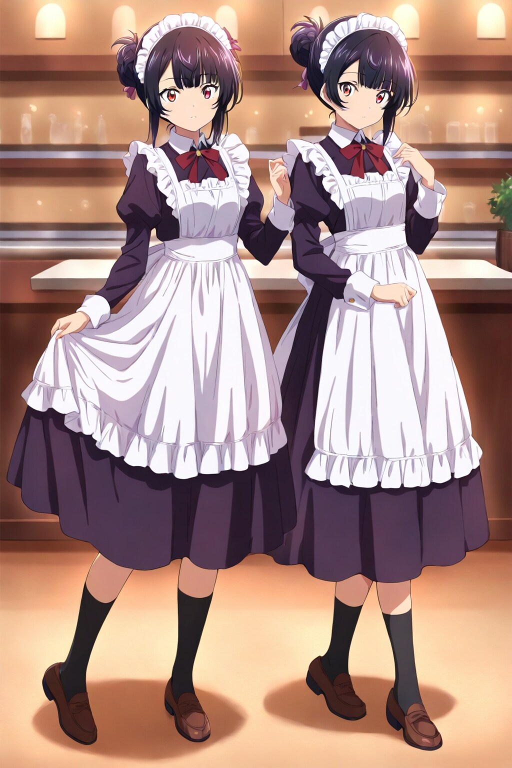 お団子ヘアーにしてみた