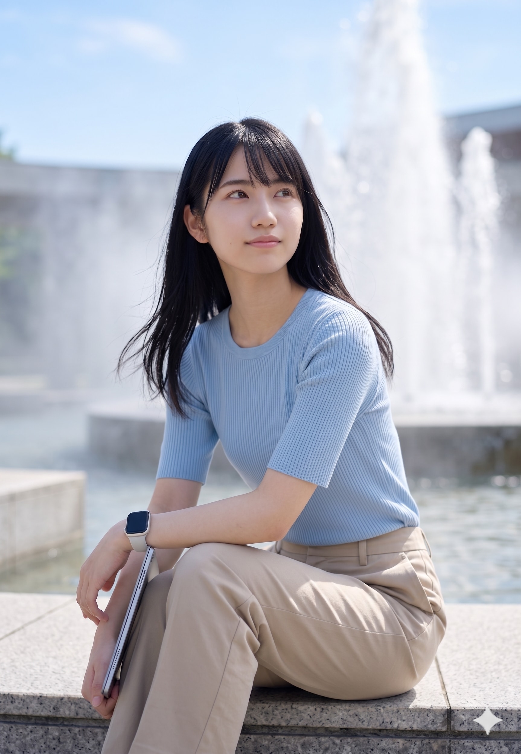 普通の美人　噴水公園