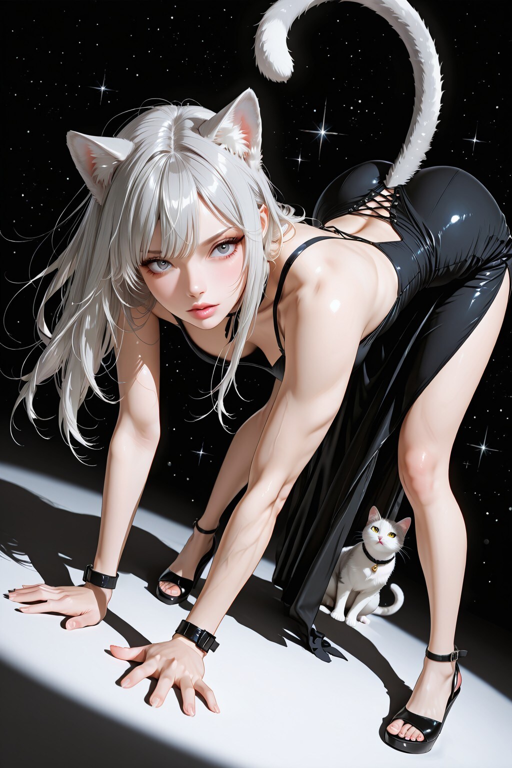 Beautiful Cat Girl【銀髪のレオパルド】
